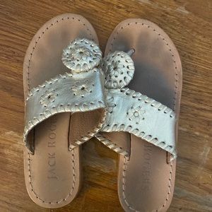 Jack Rogers toddler girl gold sandals